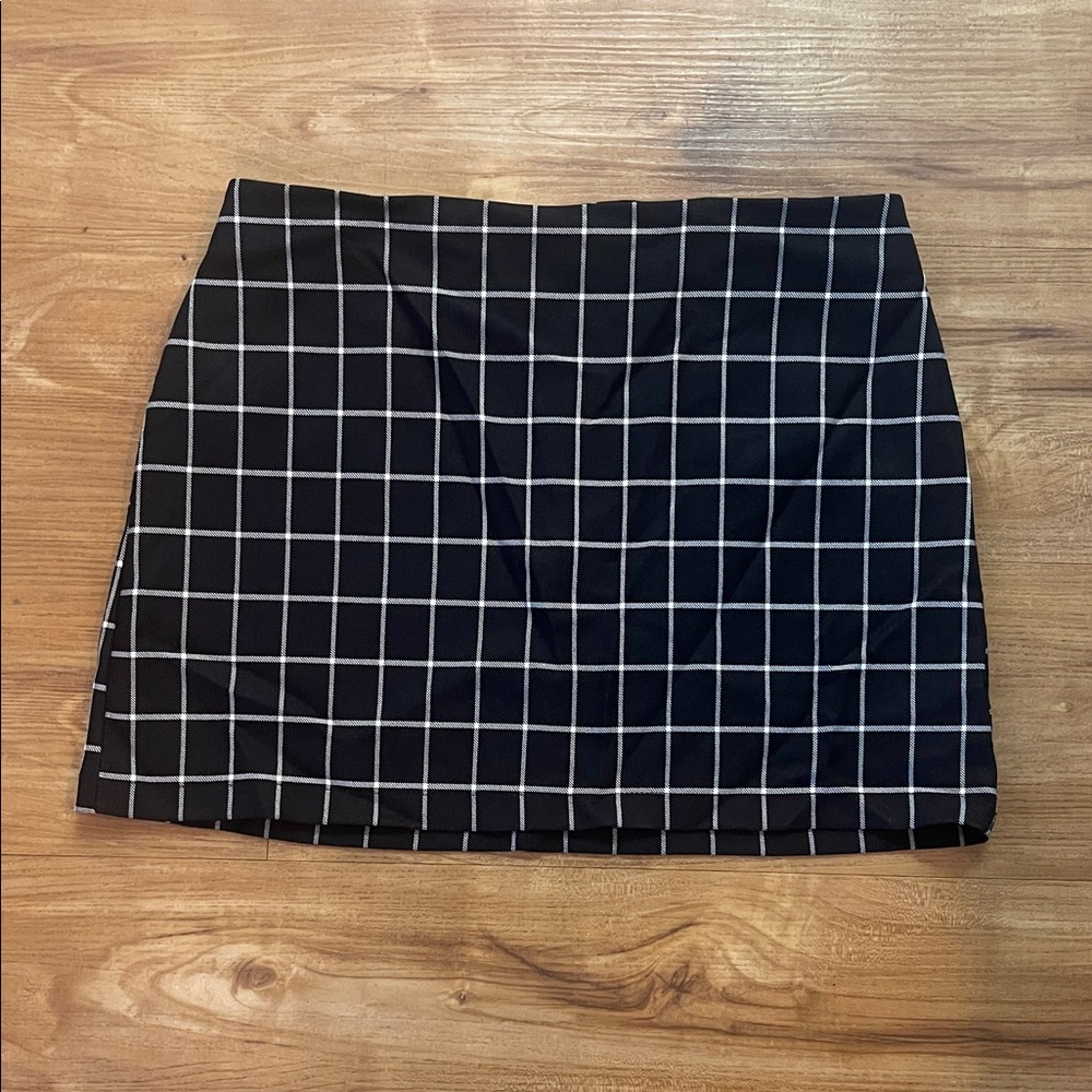 Black urban outfitters Windowpane Mini Skirt